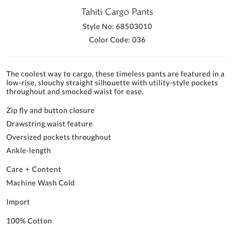 NWT Free People Tahiti Cargo Pants - Picture 11 of 11